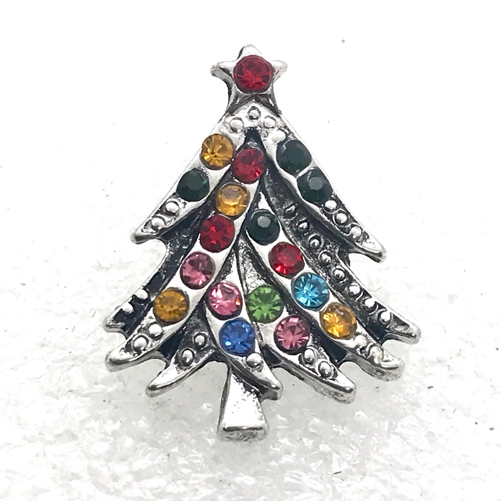 Christmas Tree snap button 20mm gingersnaps ASN20
